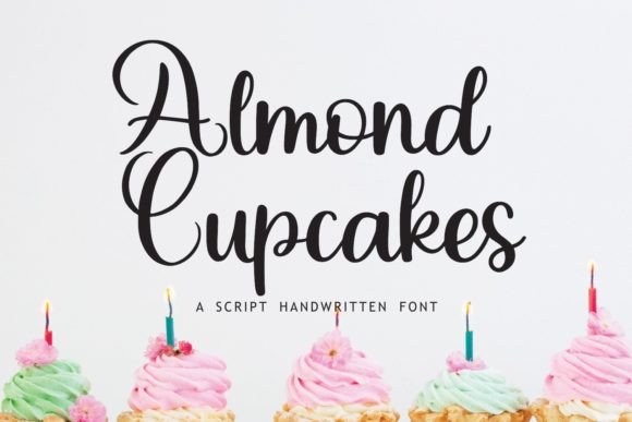 Almond Cupcakes: A Warm, Handwritten Script Font for Digital Branding