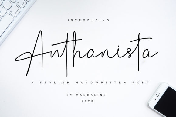 Anthanista: A Script Font for Creative Crafters and Product Designers