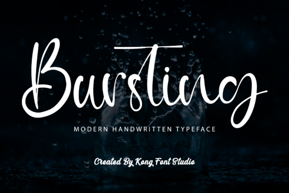 Bursting Font: A Playful Handwritten Typeface for Real Brand Projects