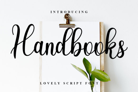 Handbooks: A Refined Script Font for Polished Branding