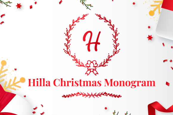 Hilla Christmas Monogram: A Delicate Display Font for Holiday Campaigns