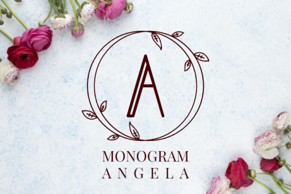 Monogram Angela: A Delicate Decorative Font for Digital Branding