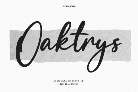 Oaktrys: A Thoughtful Script Font for Editorial Warmth