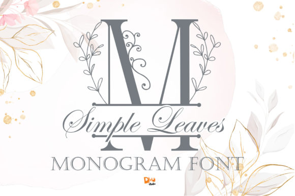 Simple Leaves Monogram: A Delicate Display Font for Thoughtful Design
