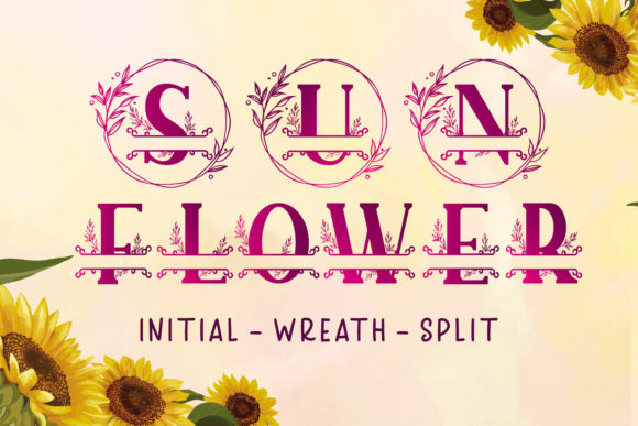 Sunflower Monogram: A Delicate Display Font for Editorial Charm