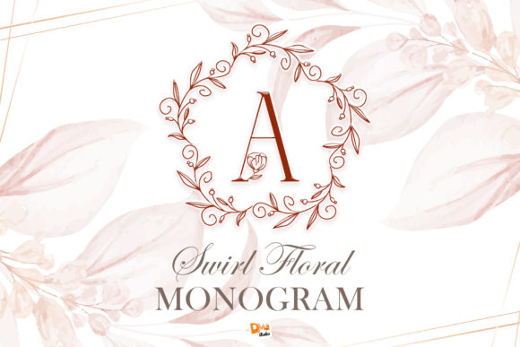Swirl Floral Monogram: A Delicate Decorative Font for Handmade Charm