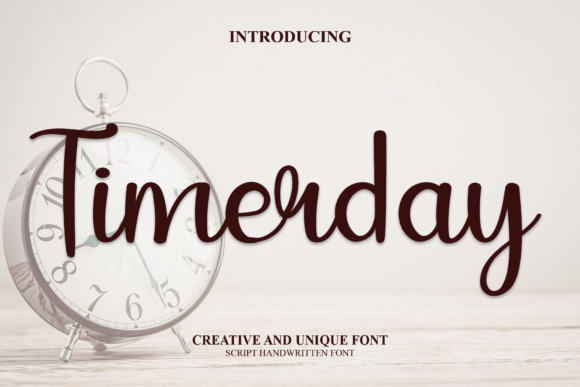 Timerday: A Flowing Handwritten Font for Authentic Brand Identity